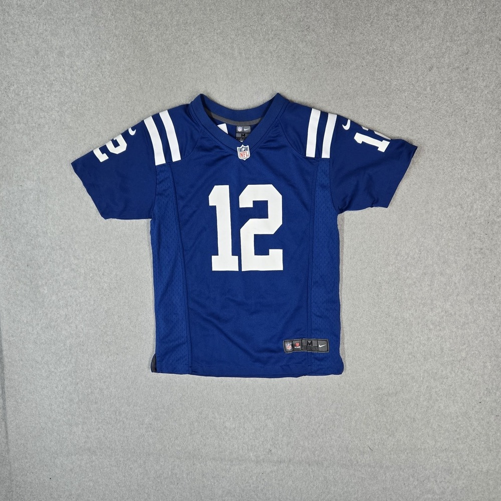 Indianapolis Colts Boys Jersey M 10 12 YOUTH Blue Nike Andrew Luck #12 On Field